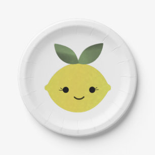 Cute Kawaii Lemon Paper Plates
