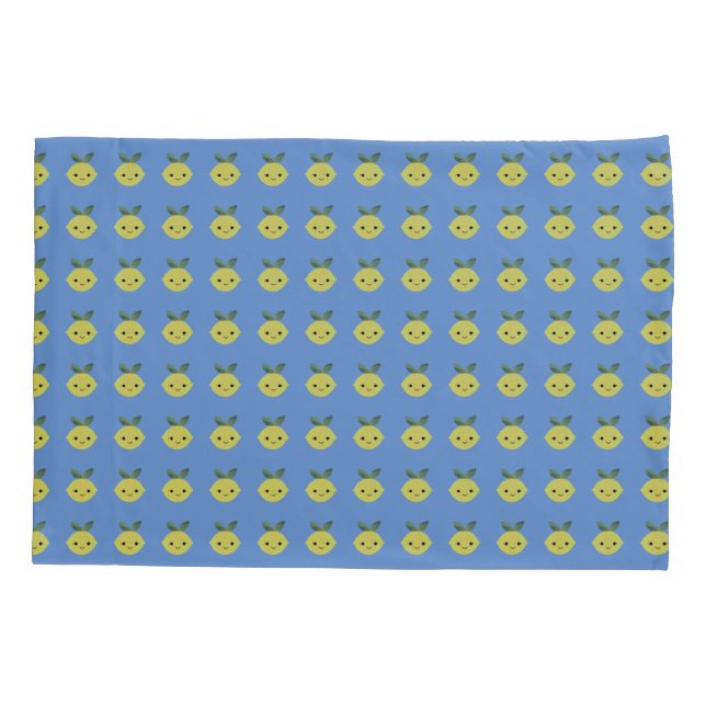 Cute Kawaii Lemon Pillow Case (Back)