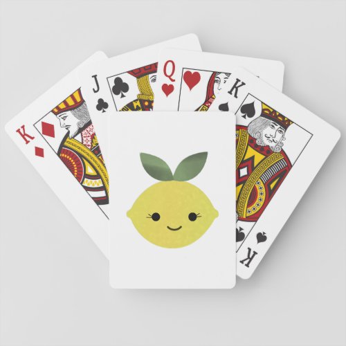 Cute Kawaii Lemon Playing Cards