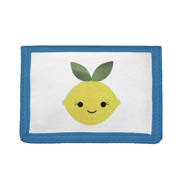 Cute Kawaii Lemon Trifold Wallet (Front)