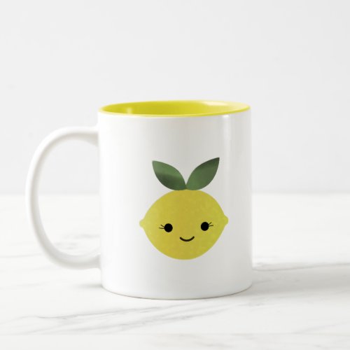 Cute Kawaii Lemon Two_Tone Coffee Mug