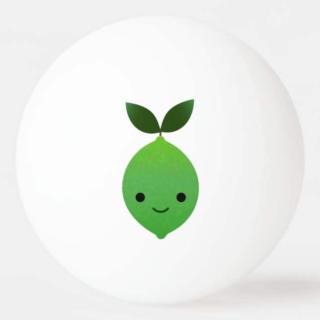 Cute Kawaii Lime Ping Pong Ball (Front)