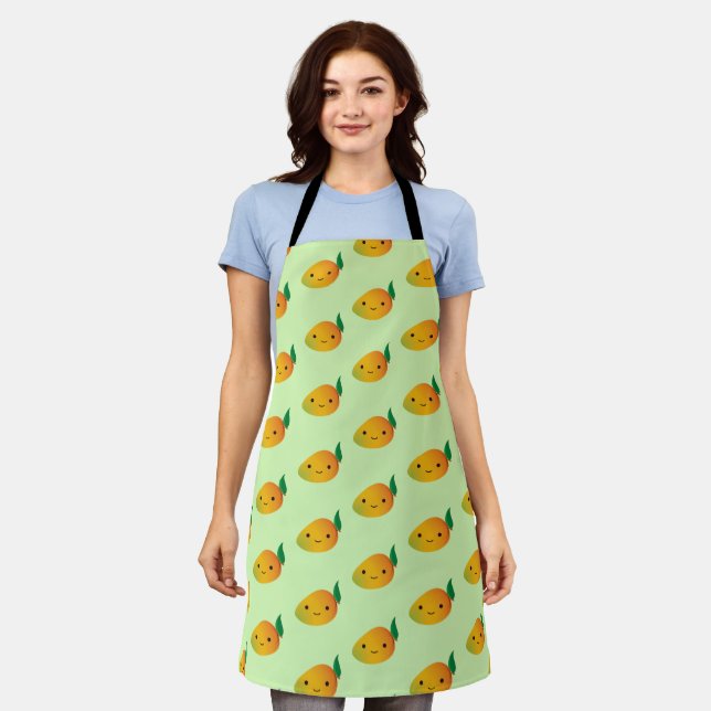 Cute Kawaii Mango Apron (Worn)