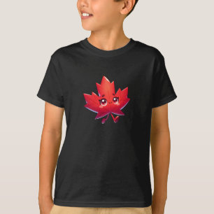 Cute Kawaii Maple Leaf Canada T-Shirt