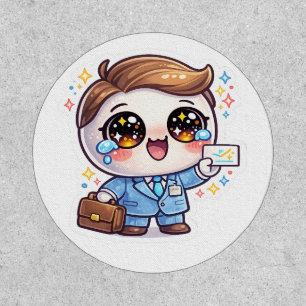 Cute Kawaii Medical Doctor Glasses Suit Briefcase Patch