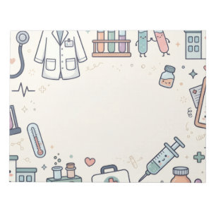 Cute Kawaii Medical Doodles Notepad