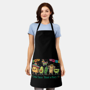 Cute Kawaii Mexican Food Party - Taco Burrito Avoc Apron