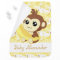 Cute Kawaii monkey holding banana