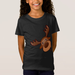 Cute Kawaii Moose Elk Deer Funny Alaska Moose T-Shirt