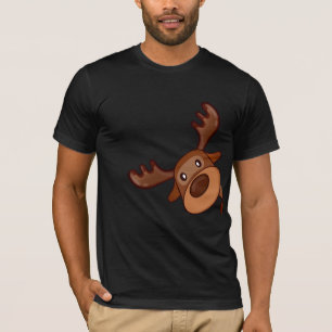 Cute Kawaii Moose Elk Deer Funny Alaska Moose T-Shirt