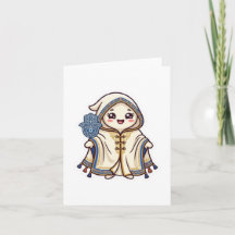 Cute Kawaii Moroccan Barnous Cloak and Khamsa Hand