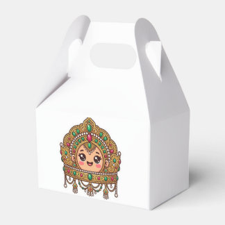 Cute Kawaii Moroccan Bridal Crown TraditionSticker Favor Boxes
