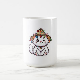 Cute Kawaii Moroccan Cat with Traditional Northern Coffee Mug