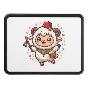 Cute Kawaii Moroccan Eid al-Adha Sheep Fez Hat Sti Hitch Cover