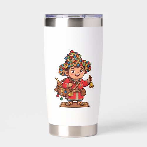 Cute Kawaii Moroccan Guerab Water Carrier Sticker Insulated Tumbler