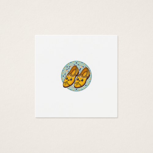 Cute Kawaii Moroccan Yellow Belgha Shoes anSticker
