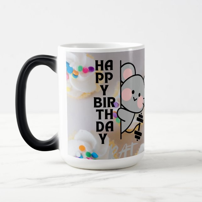 Cute Kawaii Mouse Colour Morphing Coffee Cup Gift (Left)