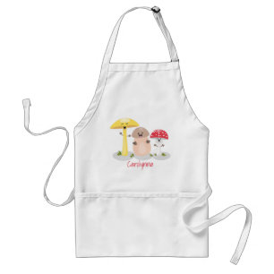 Cute kawaii mushroom fungi toadstool adult apron