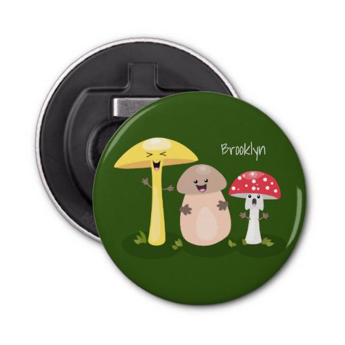 Cute kawaii mushroom fungi toadstool bottle opener