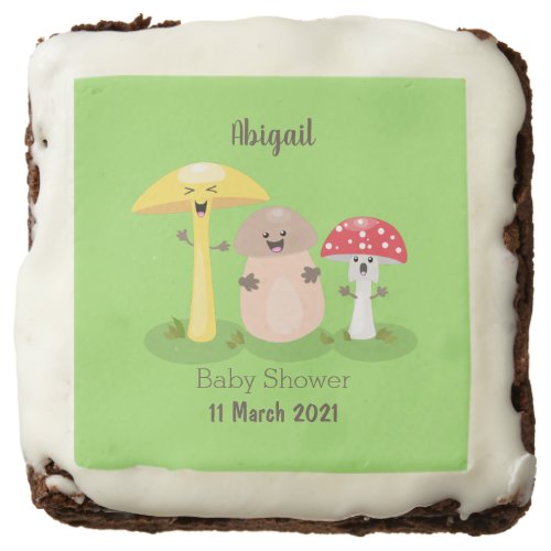 Cute kawaii mushroom fungi toadstool brownie