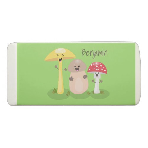 Cute kawaii mushroom fungi toadstool eraser