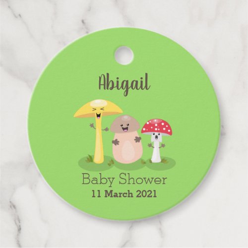 Cute kawaii mushroom fungi toadstool  favor tags