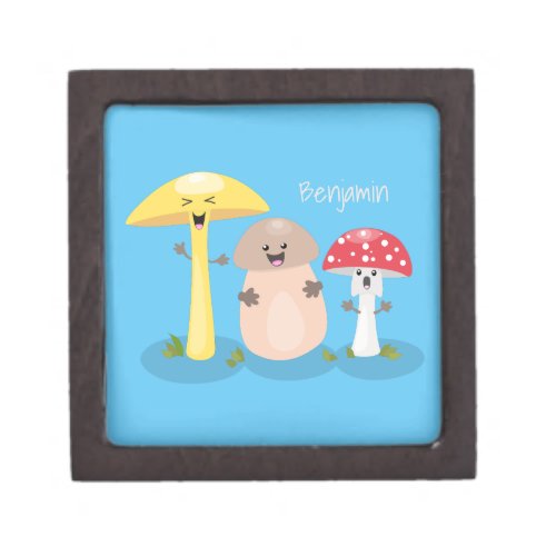 Cute kawaii mushroom fungi toadstool gift box