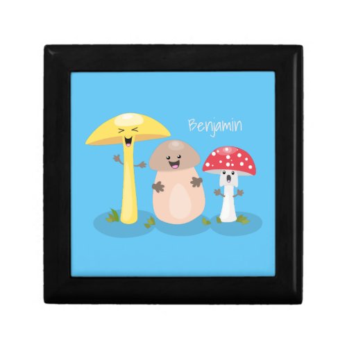 Cute kawaii mushroom fungi toadstool gift box