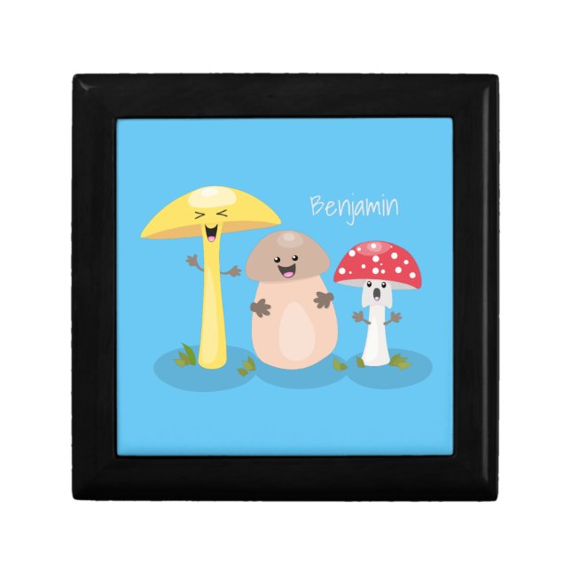 Cute kawaii mushroom fungi toadstool gift box (Front)
