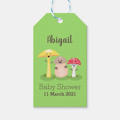 Cute kawaii mushroom fungi toadstool  gift tags