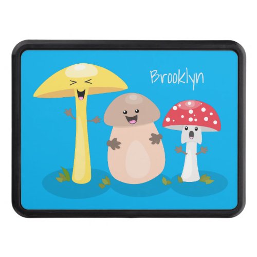 Cute kawaii mushroom fungi toadstool hitch cover