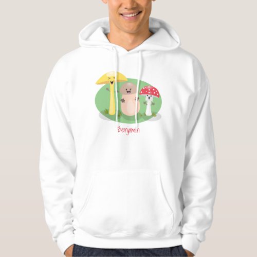 Cute kawaii mushroom fungi toadstool hoodie