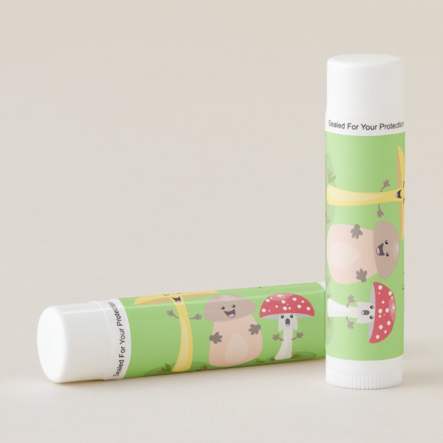 Cute kawaii mushroom fungi toadstool lip balm (Front)