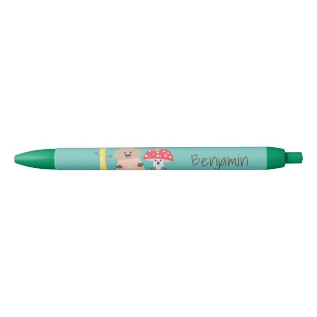 Cute kawaii mushroom fungi toadstool pen (Front)