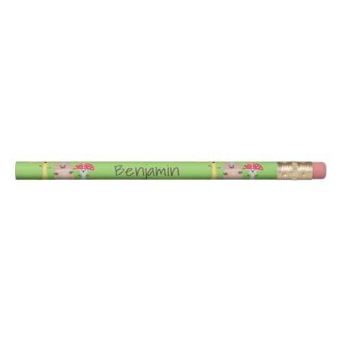 Cute kawaii mushroom fungi toadstool pencil