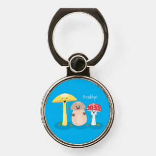 Cute kawaii mushroom fungi toadstool phone ring stand