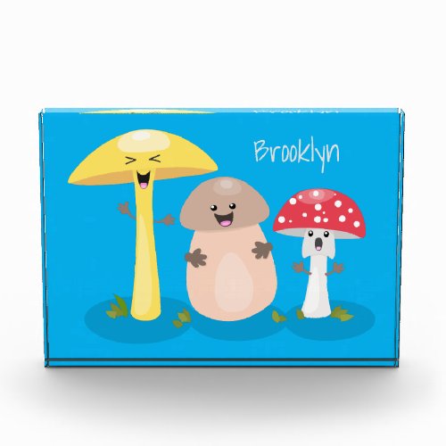 Cute kawaii mushroom fungi toadstool photo block