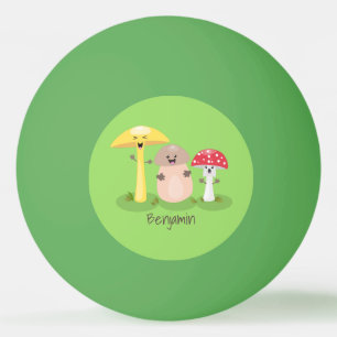 Cute kawaii mushroom fungi toadstool ping pong ball
