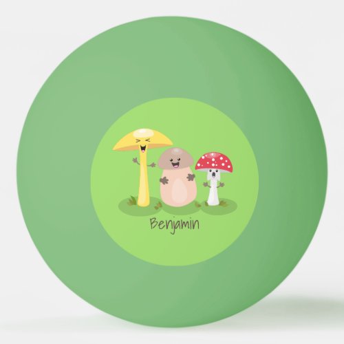 Cute kawaii mushroom fungi toadstool ping pong ball