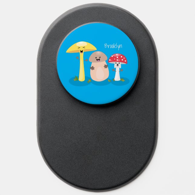 Cute kawaii mushroom fungi toadstool PopSocket (Popsocket)