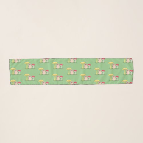 Cute kawaii mushroom fungi toadstool scarf