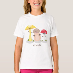 Cute kawaii mushroom fungi toadstool T-Shirt