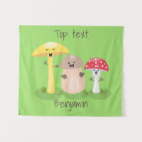 Cute kawaii mushroom fungi toadstool