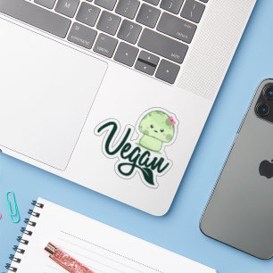 Cute Kawaii Mushroom Vegan Sticker