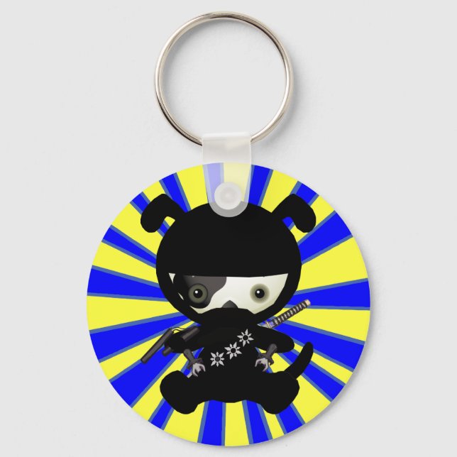 Cute Kawaii Ninja Puppy Dog Keychains (Front)
