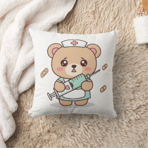 Cute Kawaii Nurse Teddy Bear Pillow