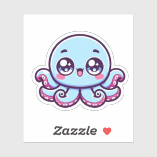 Cute Kawaii Octopus Custom-Cut Vinyl Stickers