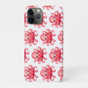Cute Kawaii Octopus Holding Heart iPhone 11 Pro Case