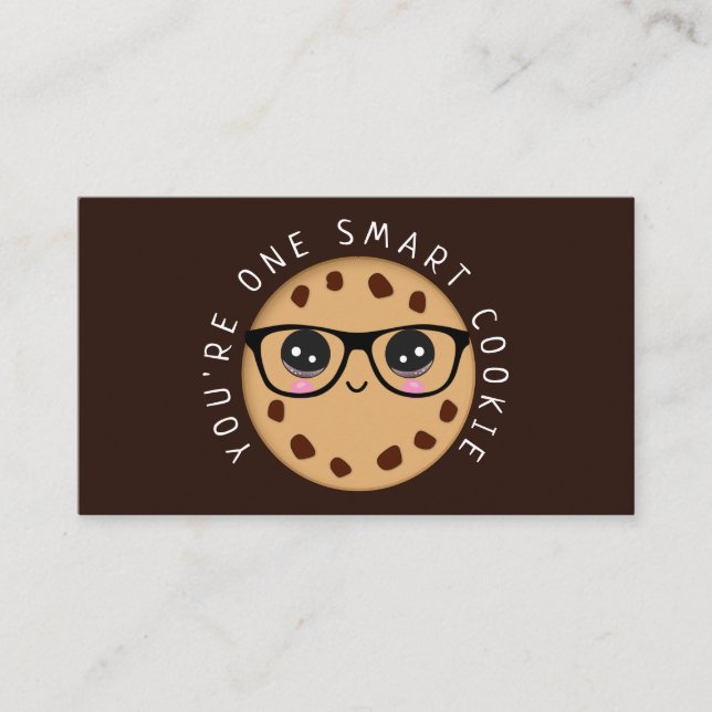 Cute Kawaii One Smart Cookie Business Card (Front)