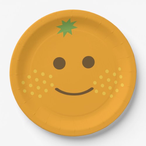 Cute Kawaii Orange Paper Plates